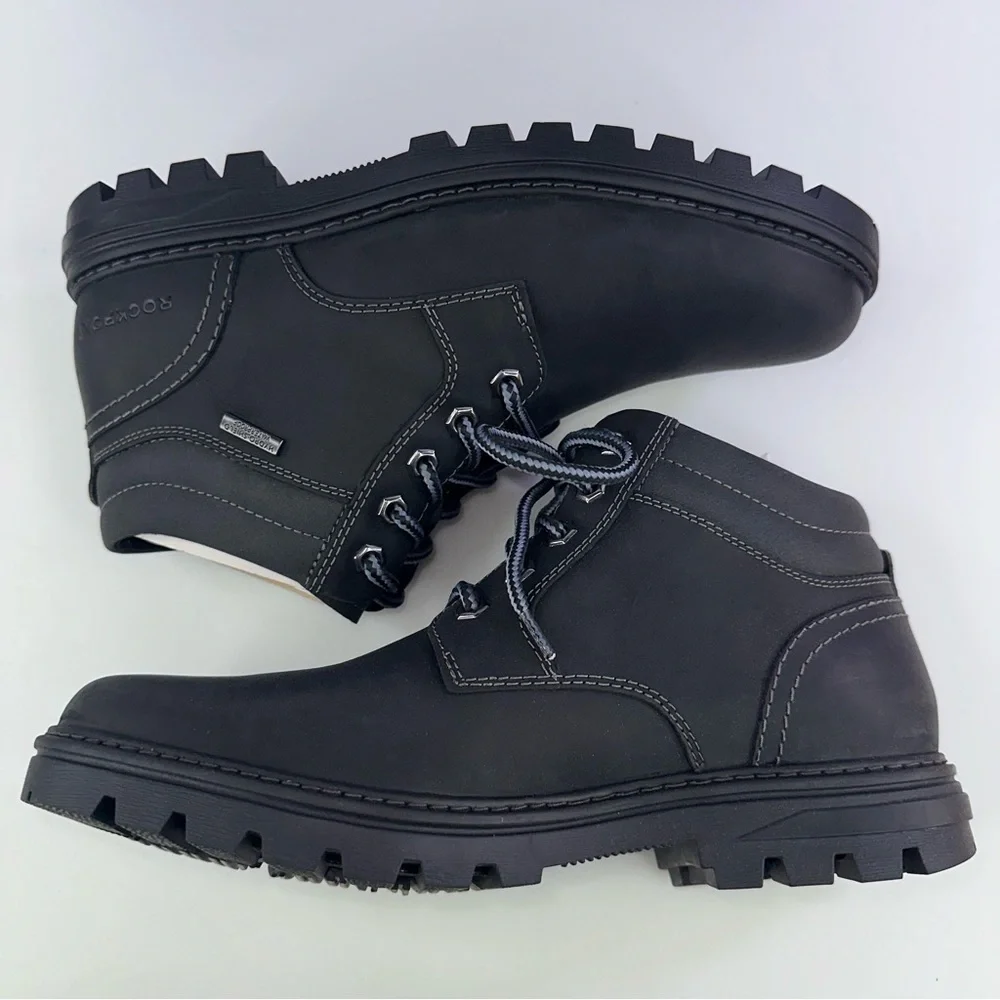 Rockport Men's Weather Or Not Waterproof Black Hiking Boots Shoes Size 7W